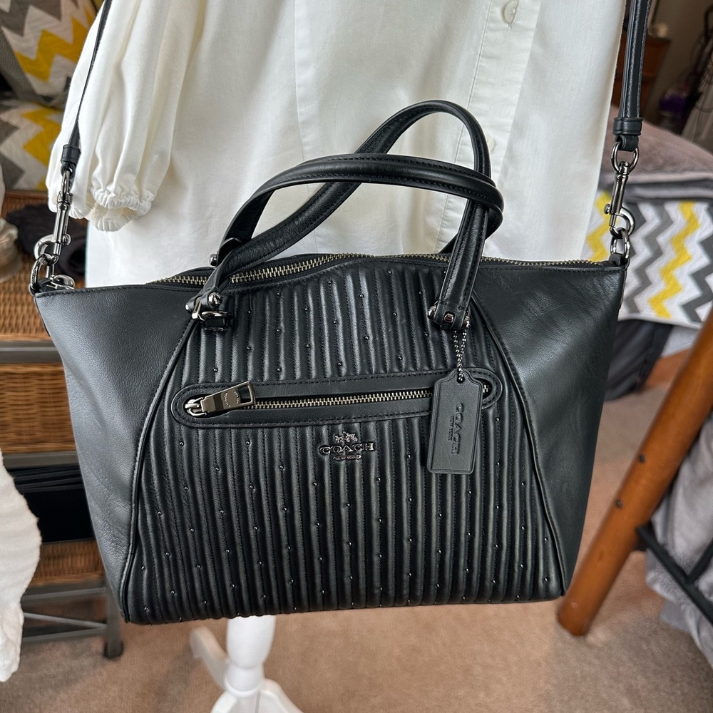 Coach Black Leather Women's Bag